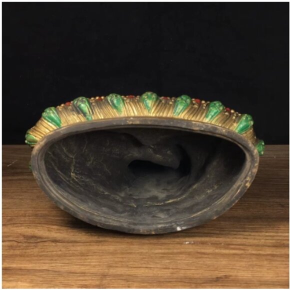 SHAKYAMUNI-BUDDHA STATUE-Bronze Metal Large Painted with Micro Carvings of Story - Picture 10 of 11